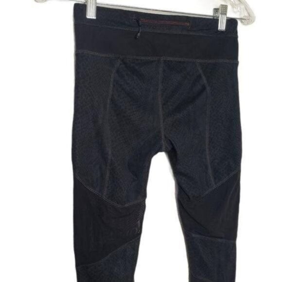 LULULEMON Mesh With Me Crop Legging Desert Snake Deep Coal - Picture 10 of 16